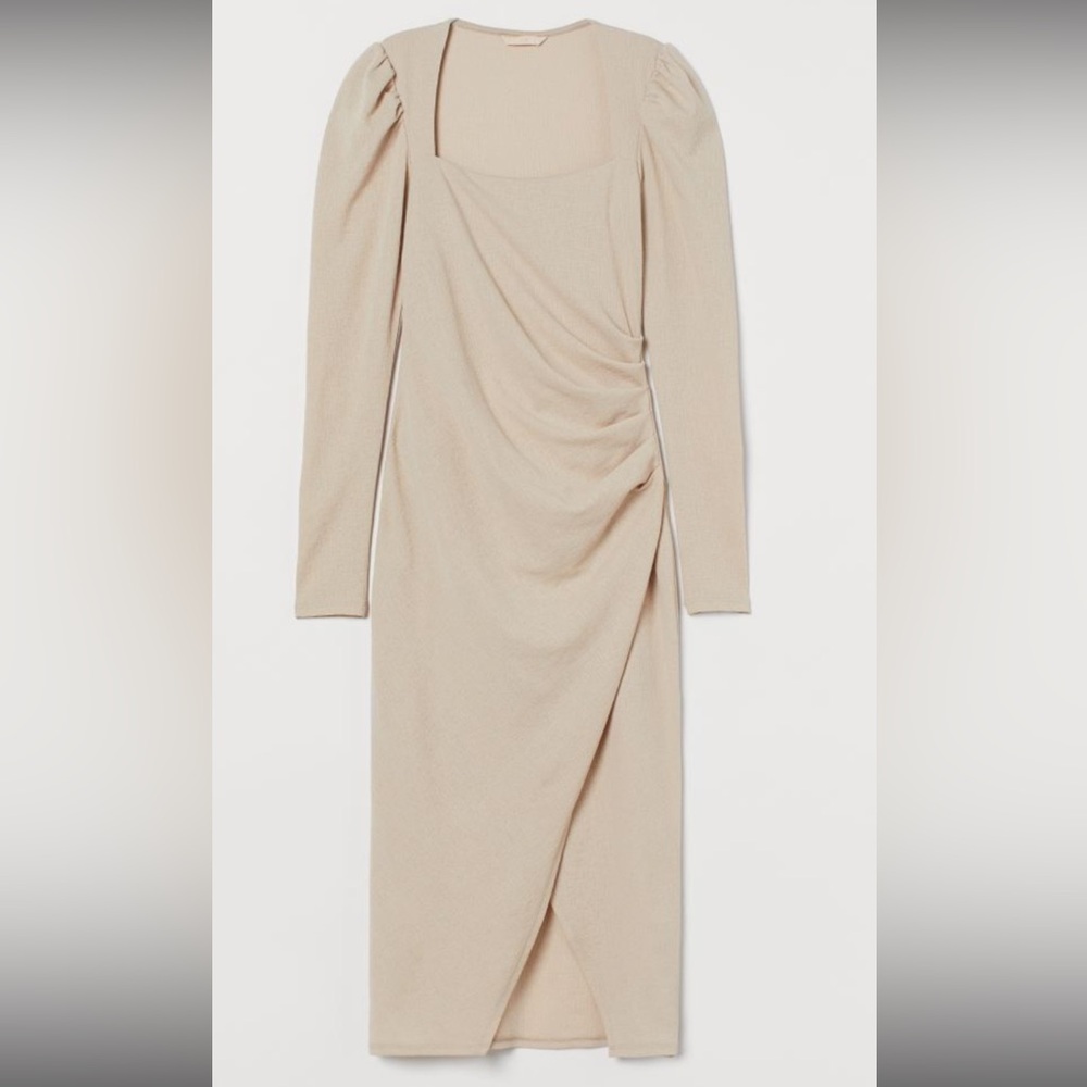 NWOT H&M Nude Draped Body Con H&M dress | Medium